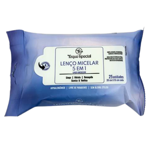 Lenço Umedecido Micelar 5 em 1 Toque Special TS5503003