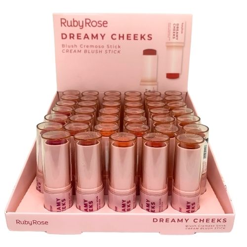 Blush Cremoso Stick Dreamy Cheeks G1 Ruby Rose HB-M01 - Box c/ 36 unid