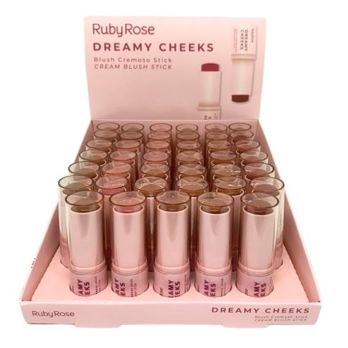 Blush Cremoso Stick Dreamy Cheeks G2 Ruby Rose HB-M01 - Box c/ 36 unid