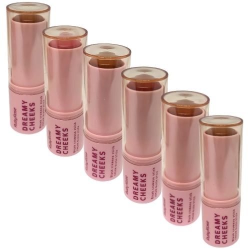 Blush Cremoso Stick Dreamy Cheeks G2 Ruby Rose HB-M01 - Kit  c/ 06 unid