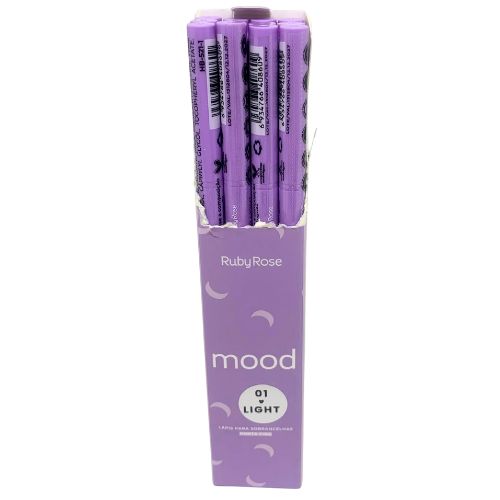 Lápis para Sobrancelhas Ponta Fina 01 Light Mood Ruby Rose HB-521 - Box c/ 12 unid