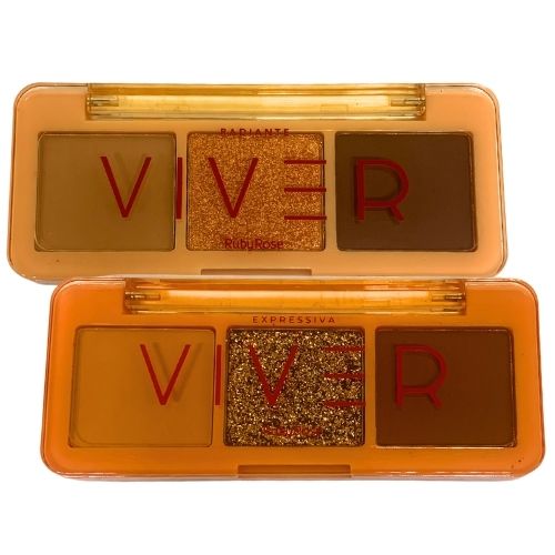 Paleta Trio de Sombras Viver Ruby Rose HB-F528 - Kit c/ 02 unid