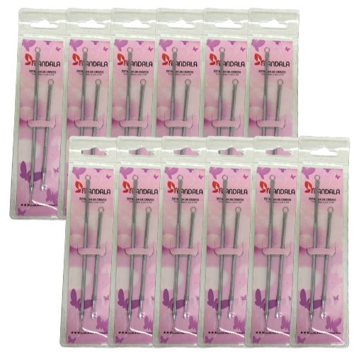 Kit com 02 Pinças para Remoção de Cravos MM030 - Pcte c/ 12 unid