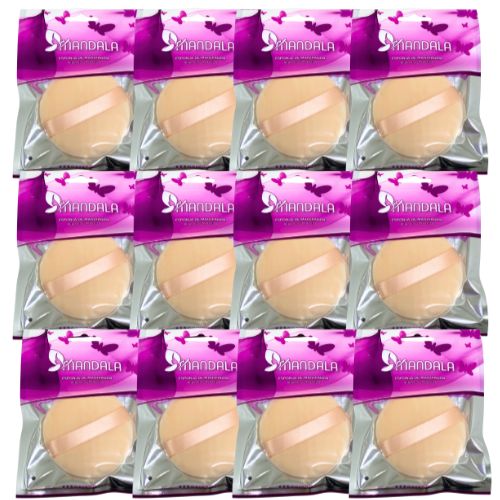Esponja para Pó Mandala MM041 - Pcte c/ 12 unid