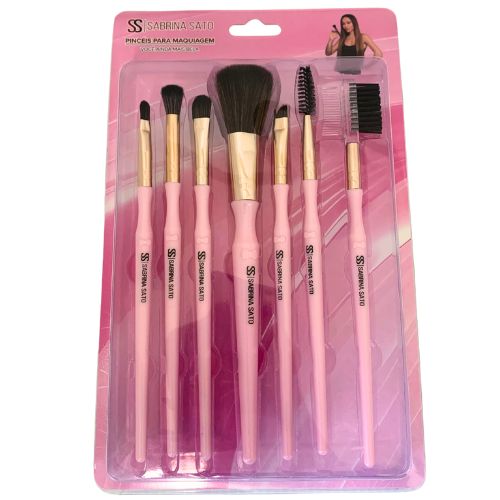 Kit com 07 Pincel de Maquiagem Sabrina Sato SP137