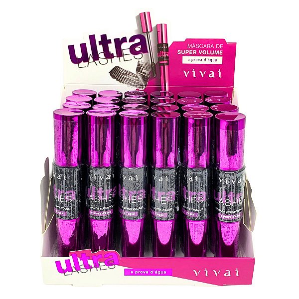 Máscara para Cilios Ultra Lashes Super Volume Vivai 2183.1.1 - Box c/ 24 unid