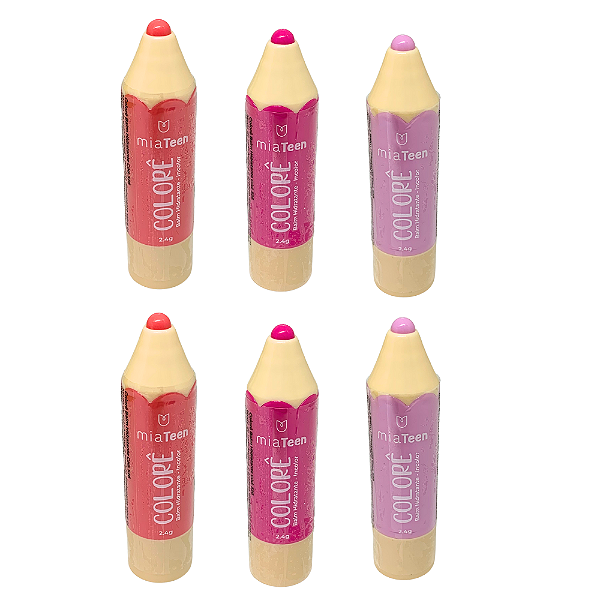 Balm Hidratante Colorê Mia Teen Mia Make 526 - Kit c/ 06 unid