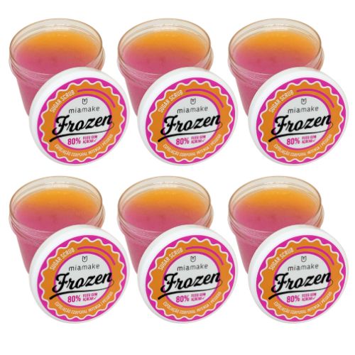 Esfoliante Corporal Intensa Frozen Pêssego Mia Make 530 - Kit c/ 06 unid