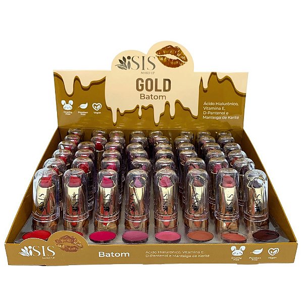 Batom Bastão Gold Isis Make-Up IS1038 - Box c/ 48 unid