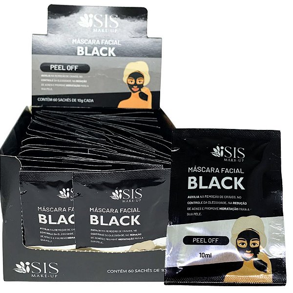 Máscara Peel Off Facial Black Isis Make-Up IS1074 - Box c/ 60 unid