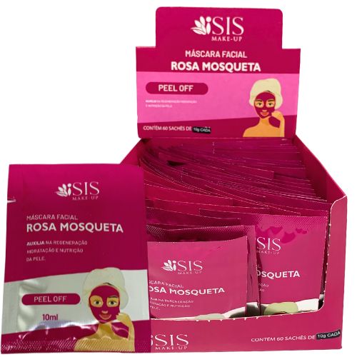 Máscara Peel Off Facial Rosa Mosqueta Isis Make-Up IS1076 - Box c/ 60 unid