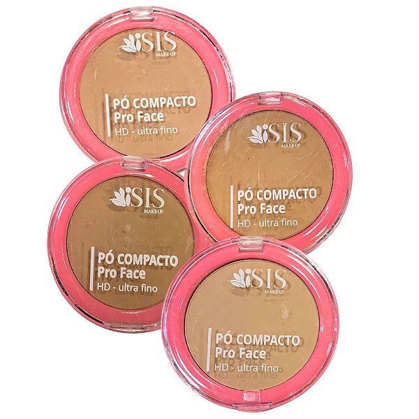 Pó Compacto Pro Face Box A Isis Make-up IS062 - Kit c/ 04 unid