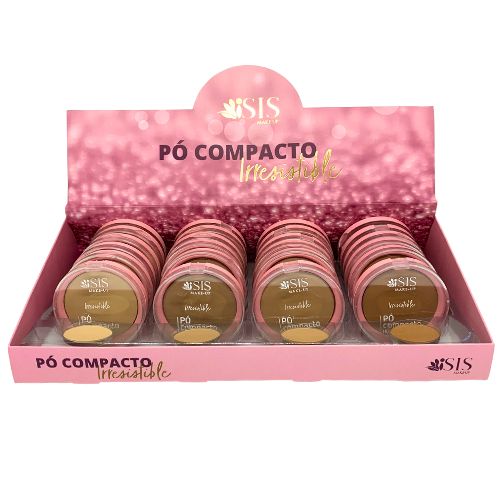 Pó Compacto Irresistible Box B Isis Make-up IS062 -  Box c/ 24 unid