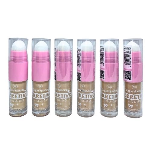 Corretivo Líquido Com Esponja Toque Especial TS01120 - Kit c/ 06 unid