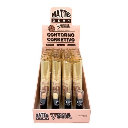Contorno Corretivo 2 Em 1 Matte Toque Especial TS01079 - Box c/ 24 unid