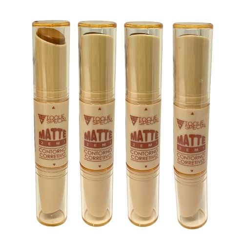 Contorno Corretivo 2 em 1 Matte Toque Especial TS01079 - Kit c/ 04 unid