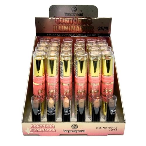 Contorno Iluminador 2 em 1 Toque Especial TS01105 - Box c/ 24 unid