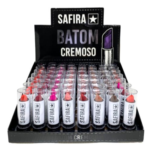 Batom Bastão Cremoso Safira - Box c/ 56 unid