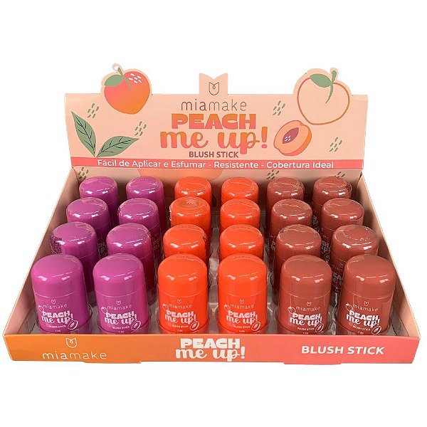 Blush Stick Peach Me Up Mia Make 540 - Box c/ 24 unid