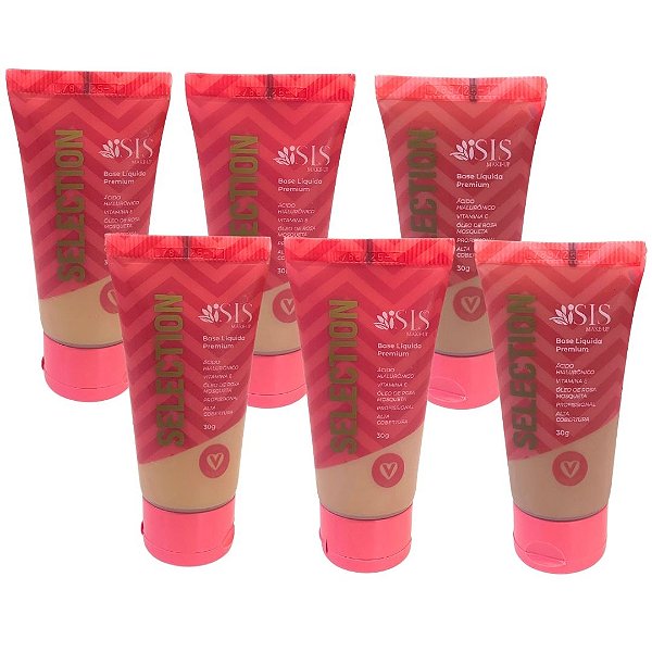 Base Líquida Premium Selection Box C Isis Makeup IS048 - Kit c/ 06 unid