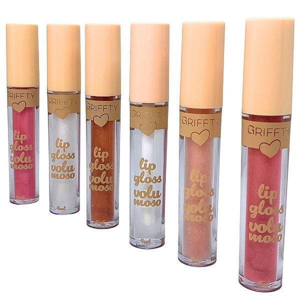 Lip Gloss Volumoso Griffty Makeup - Kit c/ 06 unid