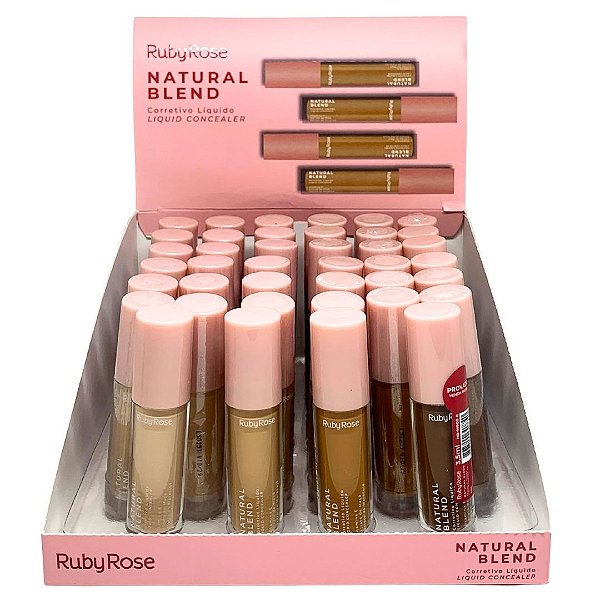 Corretivo Líquido Natural Blend G2 Ruby Rose HB-M600 - Box c/ 36 unid