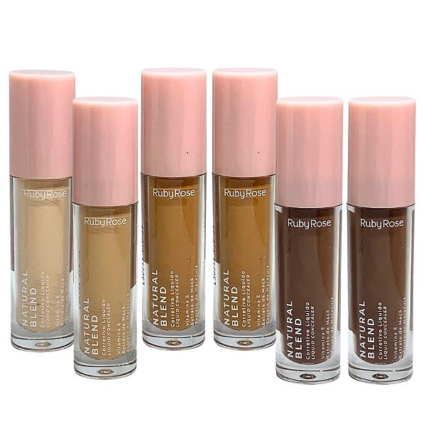 Corretivo Líquido Natural Blend G2 Ruby Rose HB-M600 - Kit c/ 06 unid