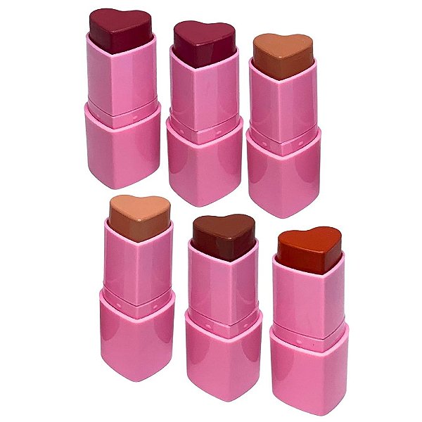 Blush Stick Dopamine Lovely Ruby Rose HB-MO6 - Kit c/ 06 unid