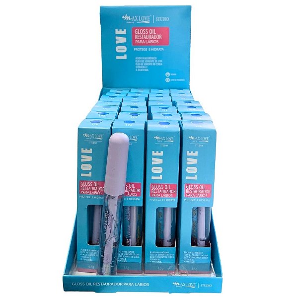 Gloss Oil Restaurador para Lábios Cor 170 Max Love - Box c/ 28 unid
