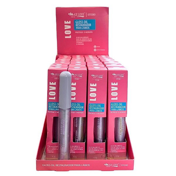 Gloss Oil Restaurador para Lábios Cor 171 Max Love - Box c/ 28 unid