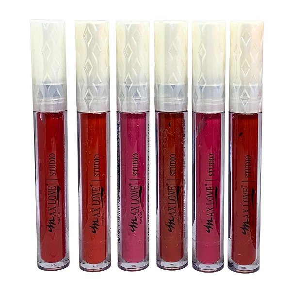 Batom Líquido Matte 48H Cor 256 ao 261 Max Love - Kit c/ 06 unid