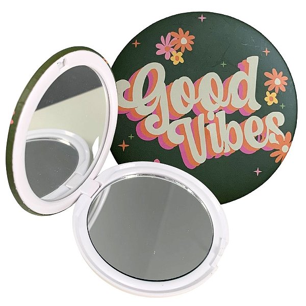 Espelho Portátil de Bolso Estampado Redondo Iamo YS43724