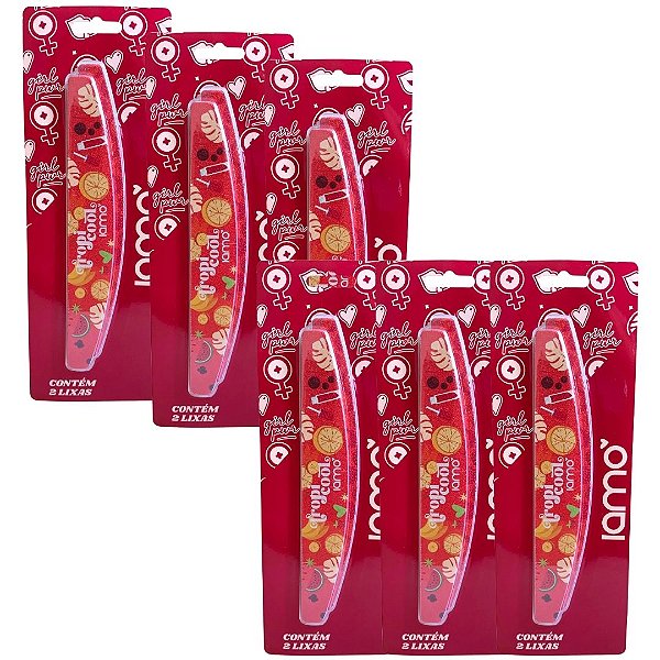 Kit 2 Lixas de Unha Girl Pwr Iamo YS43632 - Kit c/ 06 unid