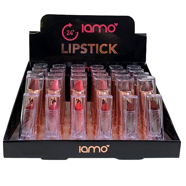 Batom Bastão Lipstick 24h Iamo YS43040 - Box c/ 24 unid