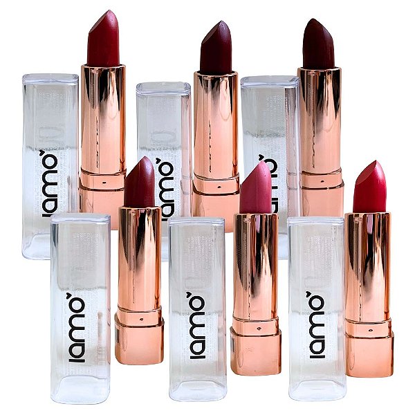Batom Bastão Lipstick 24h Iamo YS43040 - Kit c/ 06 unid