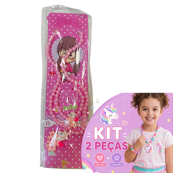 Kit Infantil Colar, Pulseira