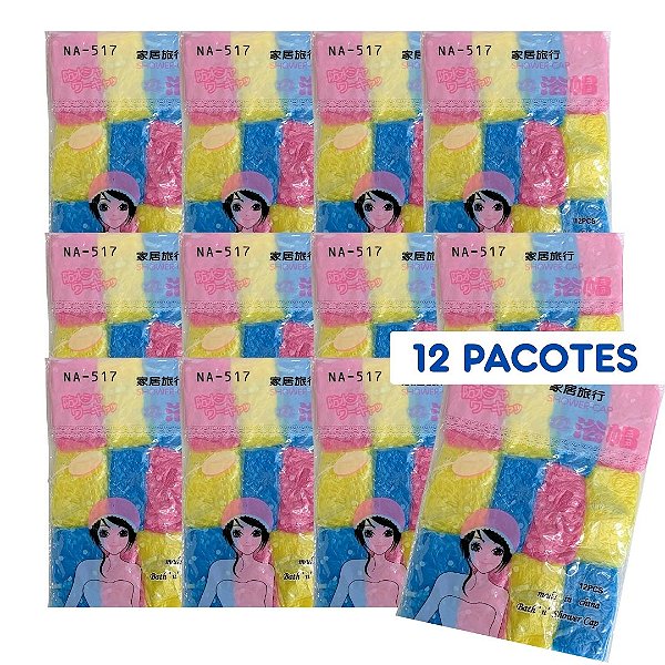 Kit com 12 Toucas de Banho - Pcte c/ 12 unid