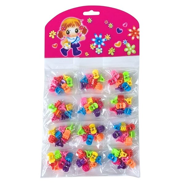 Cartela Mini Presilha para Cabelo Infantil