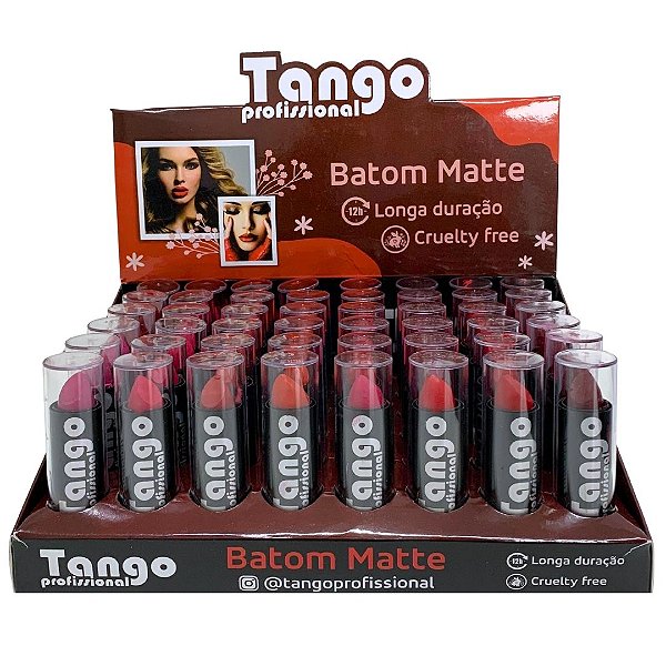 Batom Bastão Matte Tango Bello Charme - Box c/ 48 unid