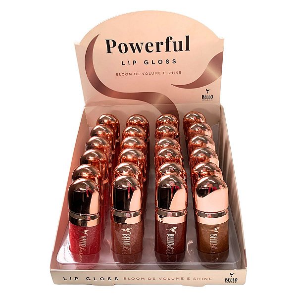 Lip Gloss Bloom de Volume e Shine Bello Charme - Box c/ 24 unid