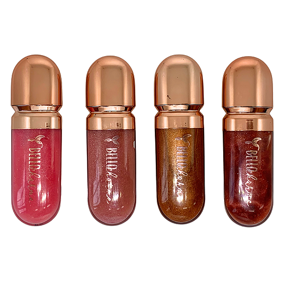 Lip Gloss Bloom de Volume e Shine Bello Charme - Kit c/ 04 unid