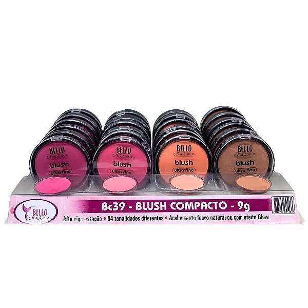Blush Compacto Bello Charme BC39 - Box c/ 24 unid