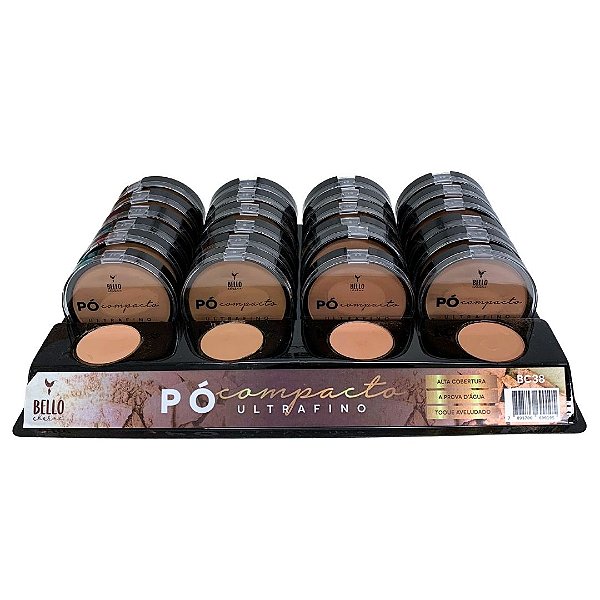 Pó Compacto Ultrafino Bello Charme BC38 - Box c/ 24 unid