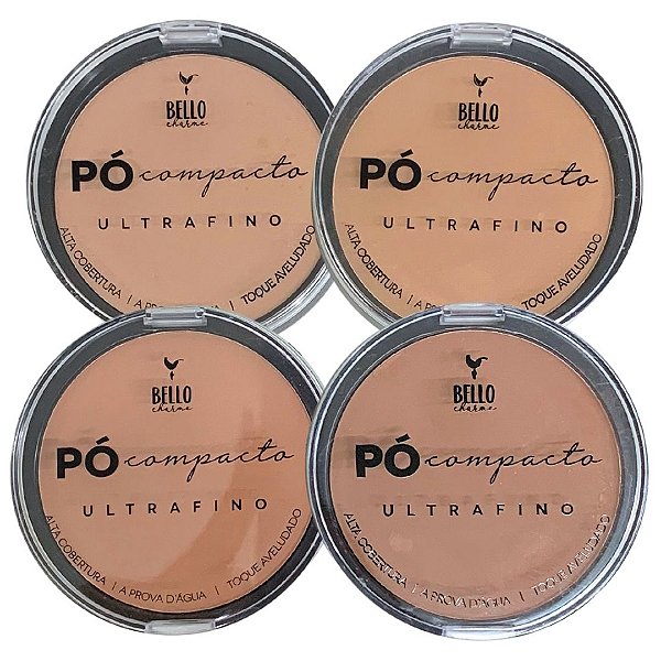 Pó Compacto Ultrafino Bello Charme BC38 - Kit c/ 04 unid