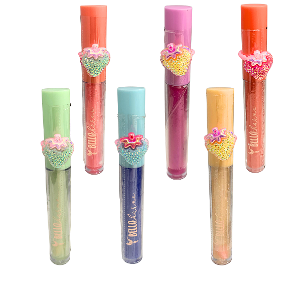 Lip Gloss Mimos Make Morango Bello Charme BC66 - Kit c/ 06 unid