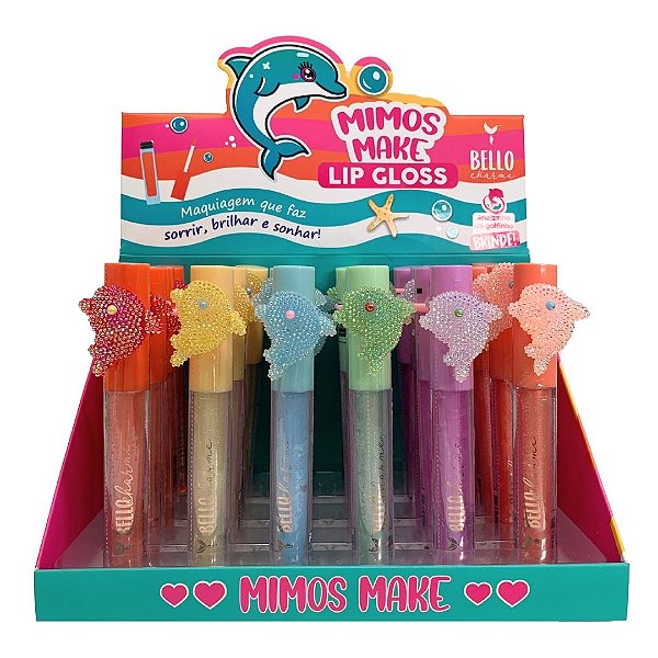 Lip Gloss Mimos Make Golfinho Bello Charme BC65 - Box c/ 24 unid