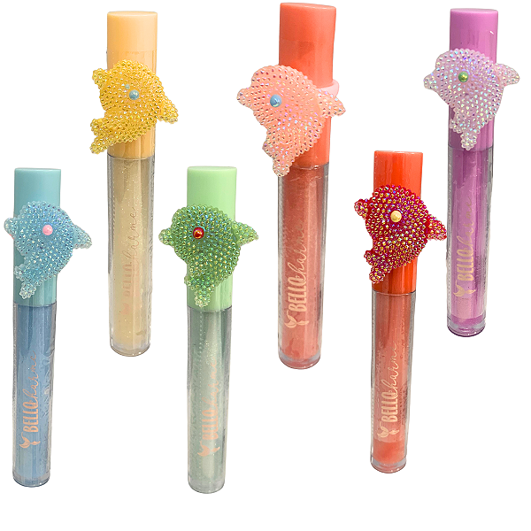 Lip Gloss Mimos Make Golfinho Bello Charme Bc65 - Kit C/ 06 Unid