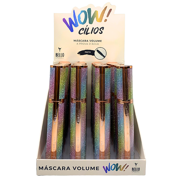 Máscara de Cílios Volume WOW Bello Charme BC103 - Box c / 24 unid