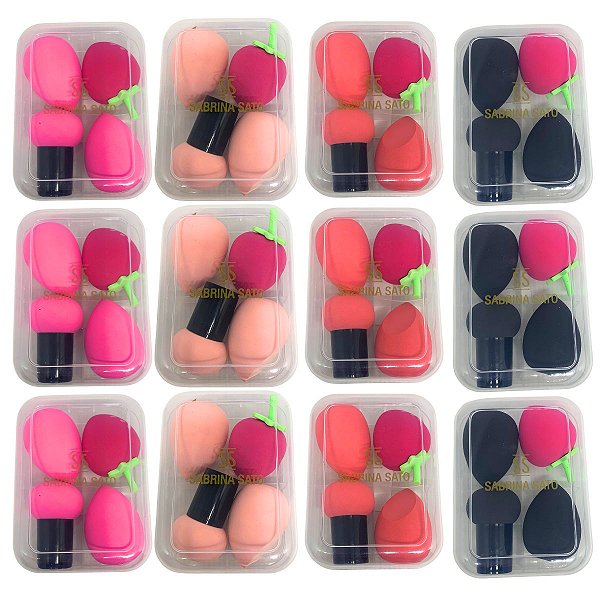 Kit 04 Esponjas para Maquiagem Sabrina Sato SP2103 - Pcte c/ 06 unid