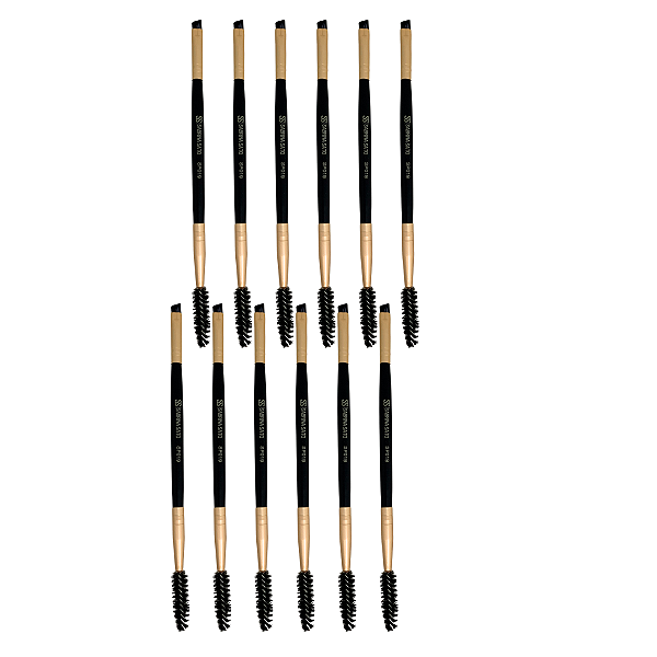 Pincel Duplo Sobrancelhas Sabrina Sato SP019 - Pcte c/ 12 unid